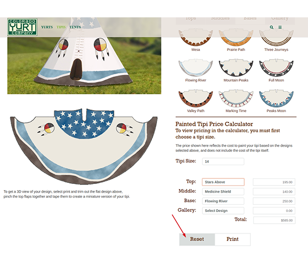 Reset TIPI Selection