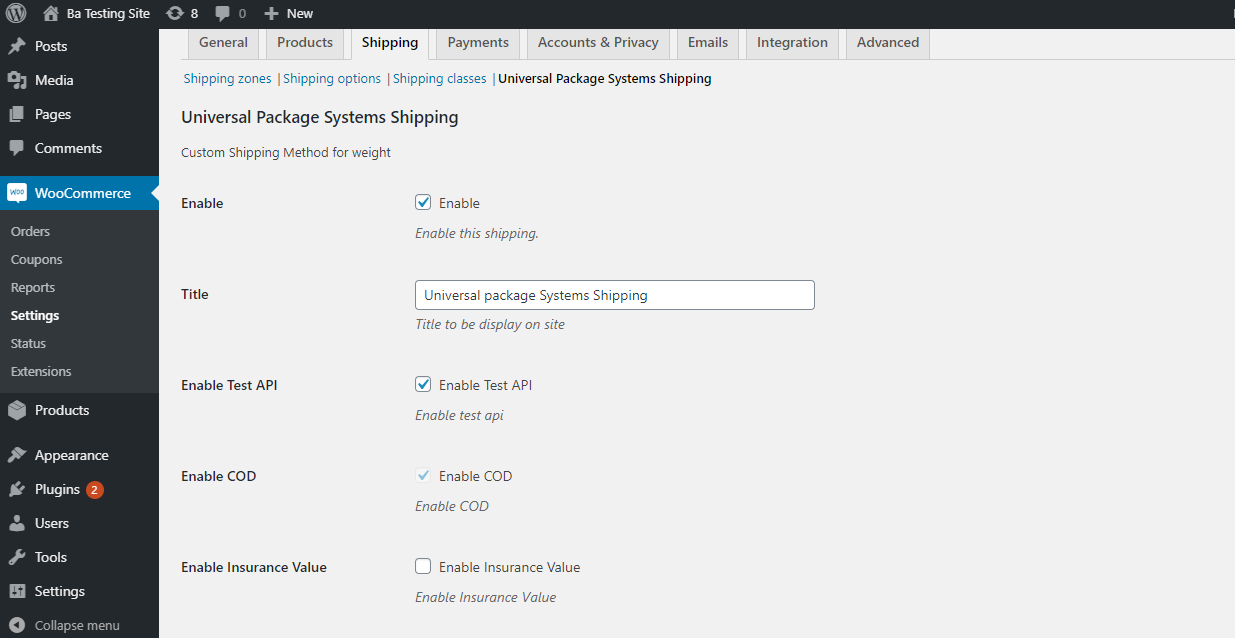 Woocommerce customized shipping Plugin